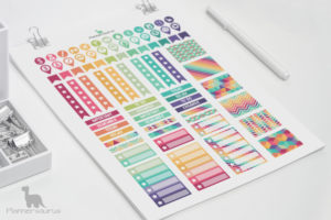 Rainbow planner printables—HPC