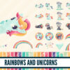 Rainbows and unicorns clip art Rainbows and unicorns clip art