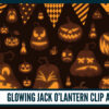 Glowing Jack O Lantern clip art Glowing Jack O Lantern clip art